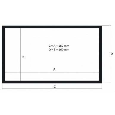 Экран Kauber Frame Velvet Cinema 123" 16:9 153x273 Microperf MW