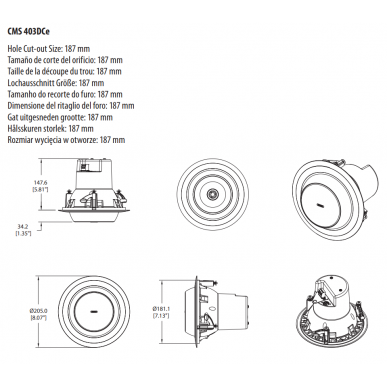 Потолочная акустика Tannoy CMS 403DCe