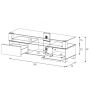 Тумба для ТВ Sonorous MD 9140 C INX LOAK
