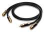 Oehlbach XXL Black Connection RCA 2x0.5m