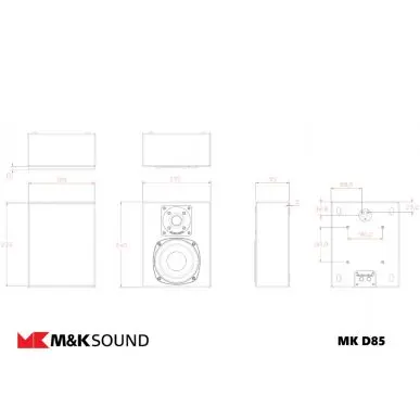 Настенная акустика M&K Sound D85 White Satin/White Cloth
