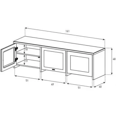 Стойка для ТВ Sonorous LB 1621 WNT